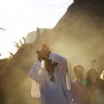 Cosmic Wedding belmond maroma Shaman blowing conch copal smoke, Belmond Maroma Riviera Maya, Mexico