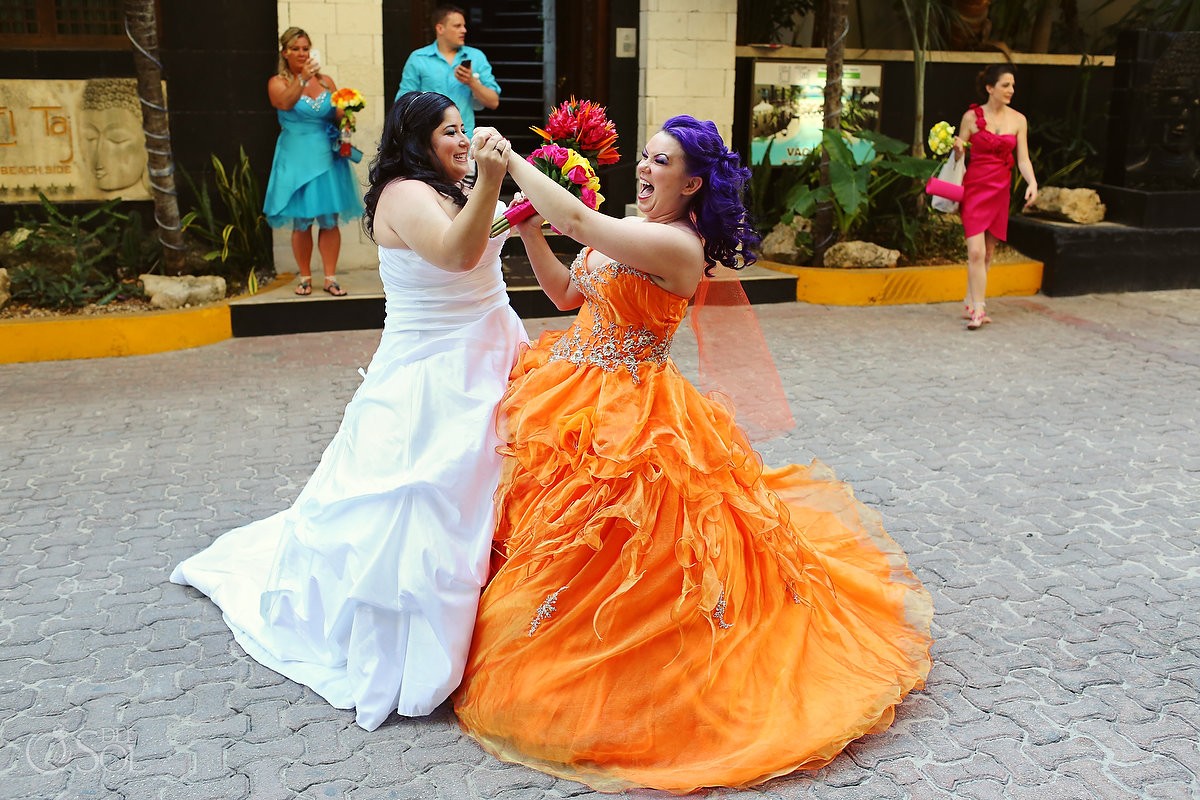 Lesbian wedding Playa del Carmen Mexico