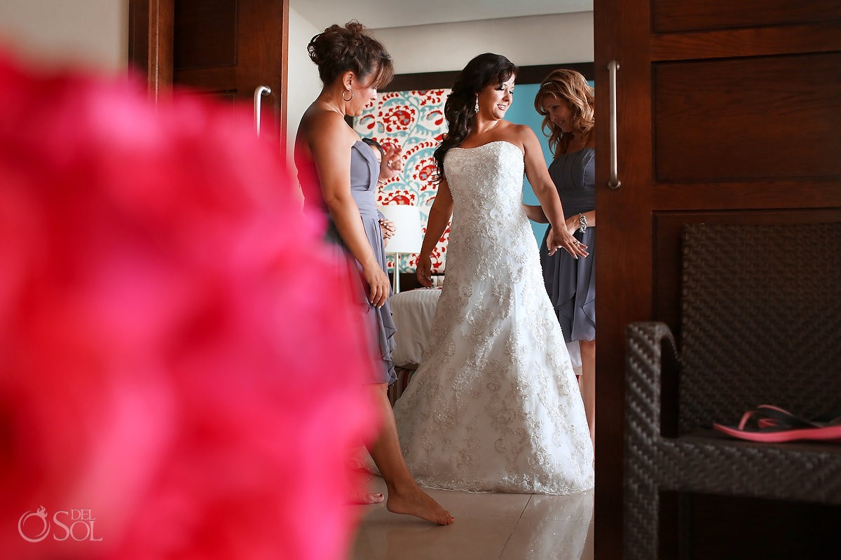 Riviera Maya wedding bride at Now Jade Resort Mexico
