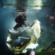 Riviera Maya trash the dress underwater cenote Mexico