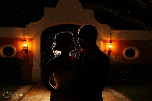 Rain portrait for Beach wedding Dreams Tulum Mexico