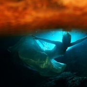 Underwater trash the dress Riviera Maya Mexico Del Sol Photography