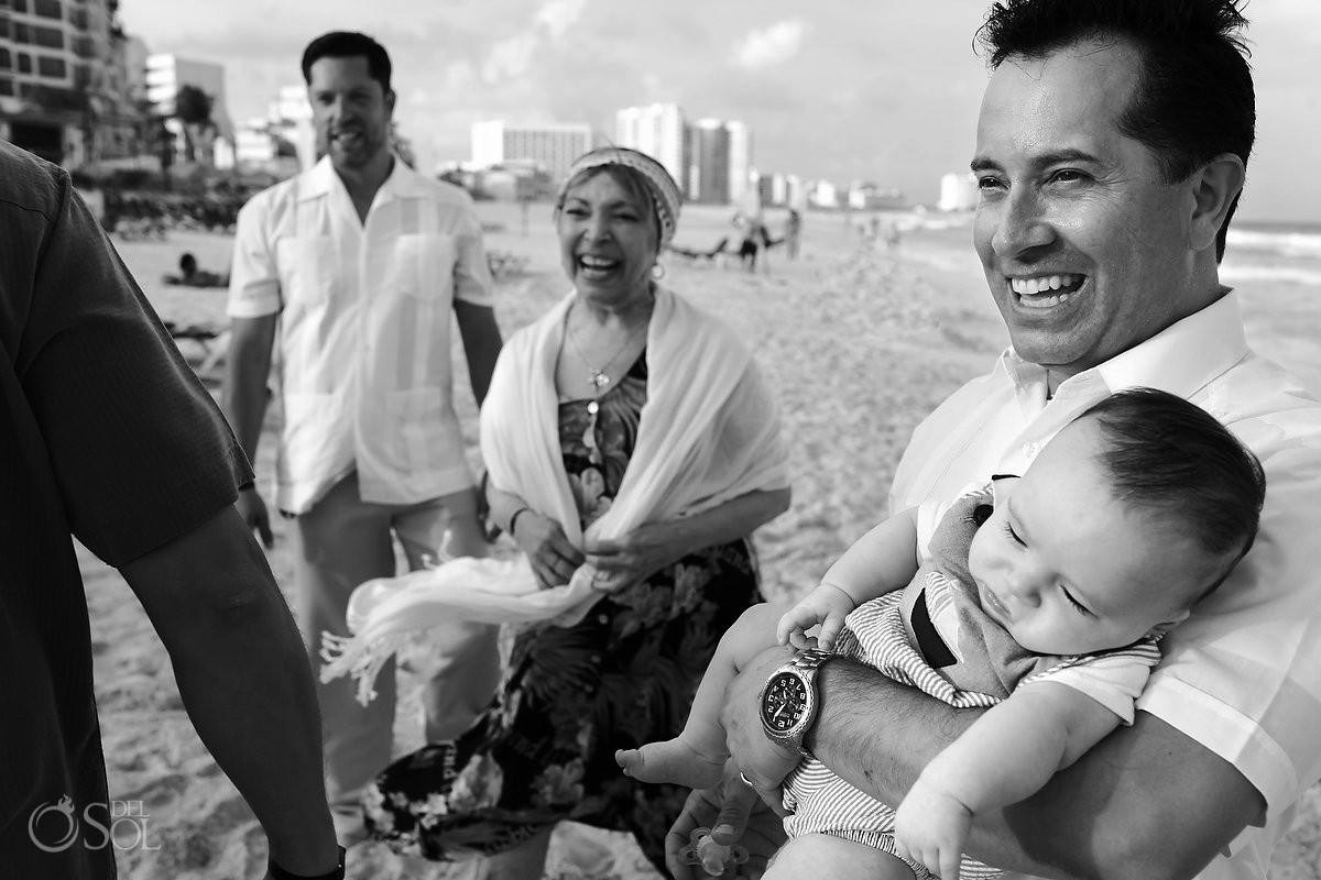 Cancun family portraits beach Gran Caribe Real Mexico Del Sol Photography
