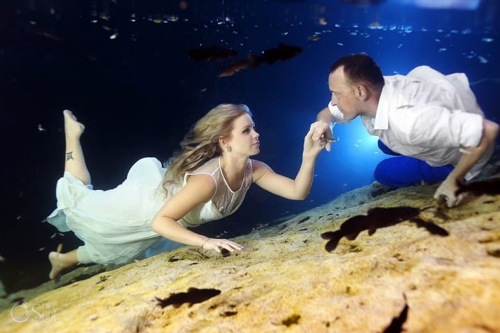 Riviera Maya underwater trash the dress Mexico Del Sol Photography