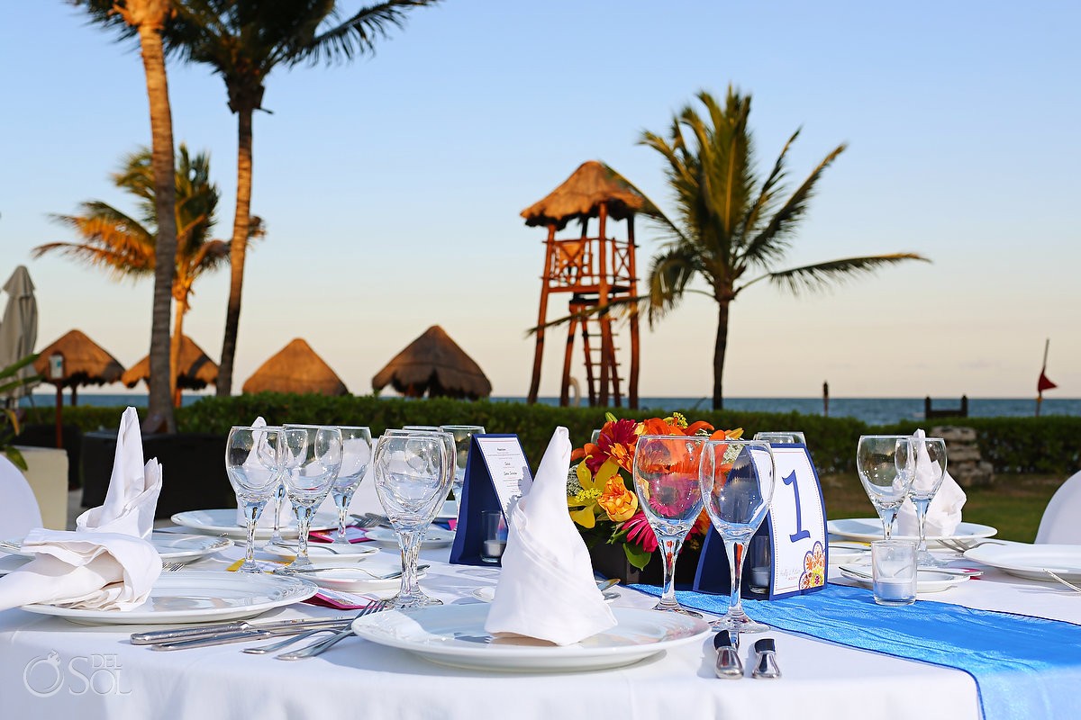 Secrets Capri weddings reception set up Playa del Carmen, Mexico