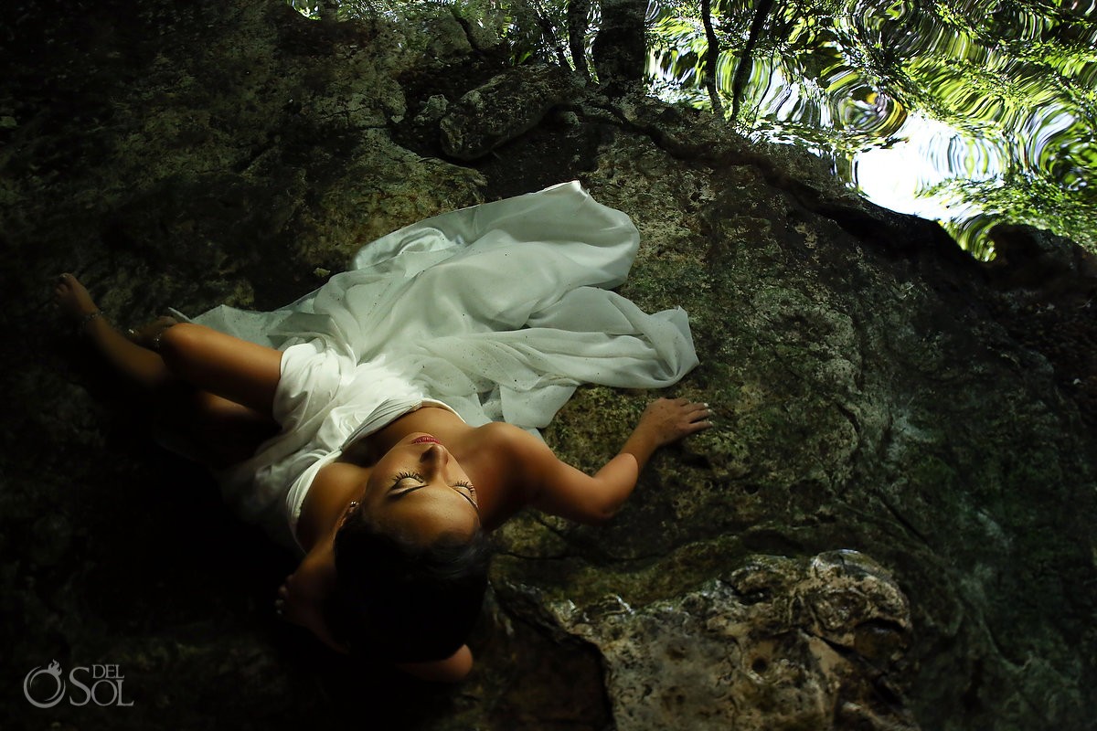 Riviera Maya underwater trash the dress cenote Mexico Del Sol Photography