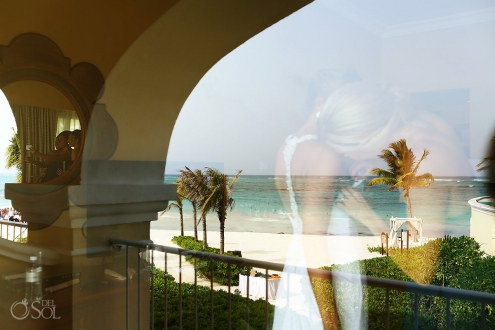 bridal reflection in the riviera maya caribbean ocean at dreams tulum hotel
