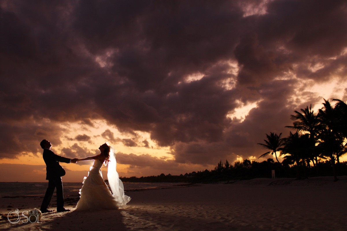 grand velas Riviera Maya Wedding beach bride
