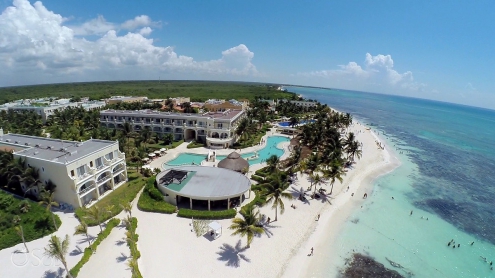 Aerial drone photo of Dreams Tulum Riviera Maya Del Sol Photography Mexico