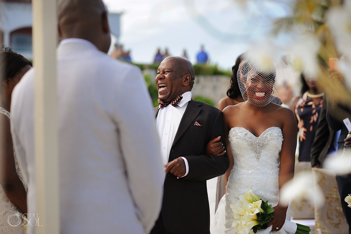 Father's Day wedding tribute destination wedding on the beach wedding processional