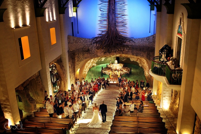 Xcaret chapel of Guadalupe wedding venue