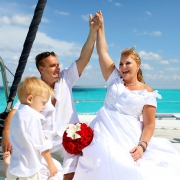 Cancun Catamaran Wedding Photography