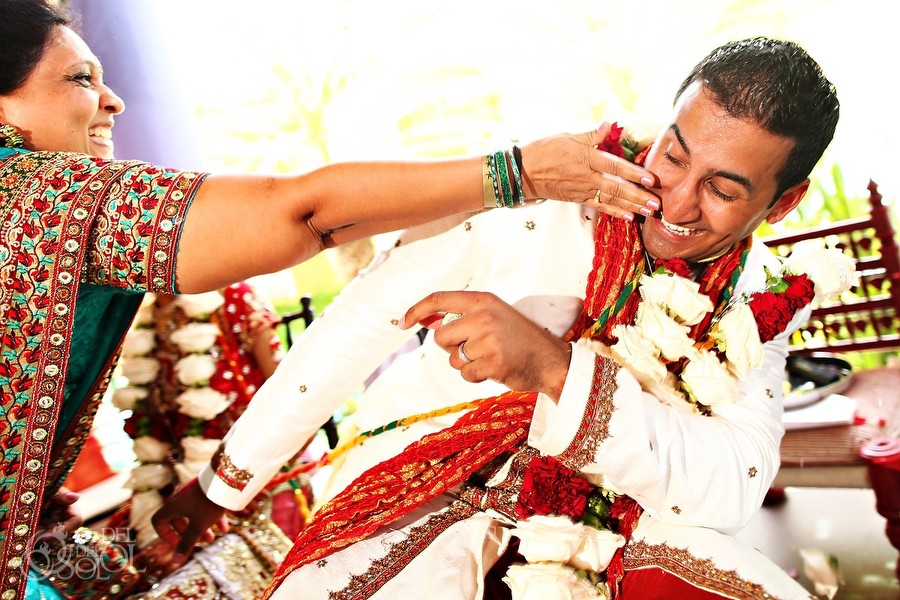 Hindu Ceremony with mothers and family love moments with groom