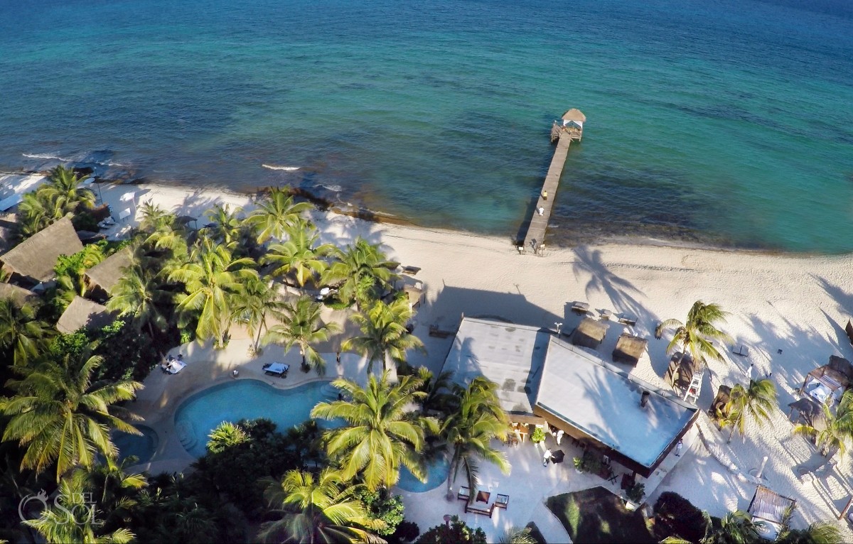Drone aerial photo of the Viceroy Riviera Maya Resort