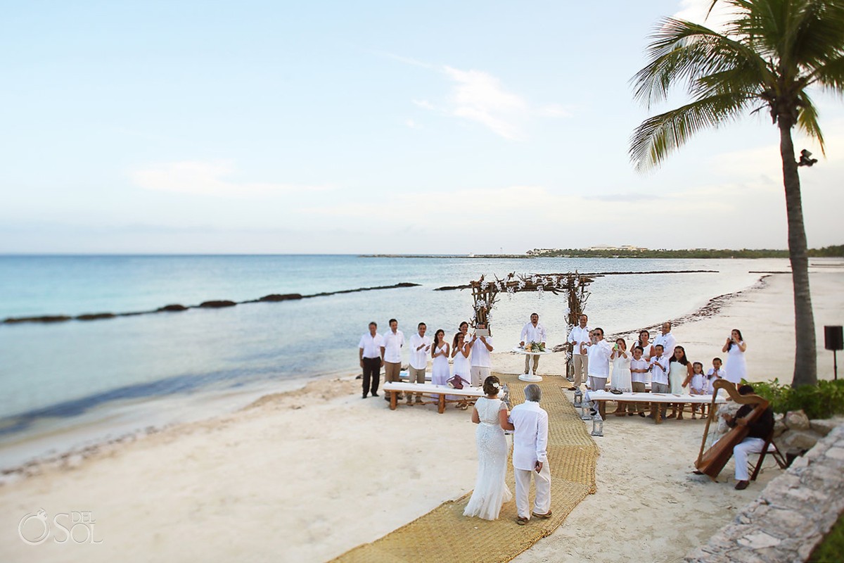 Wedding ceremony at Omni Puerto Aventuras Beach Resort, Mexico.