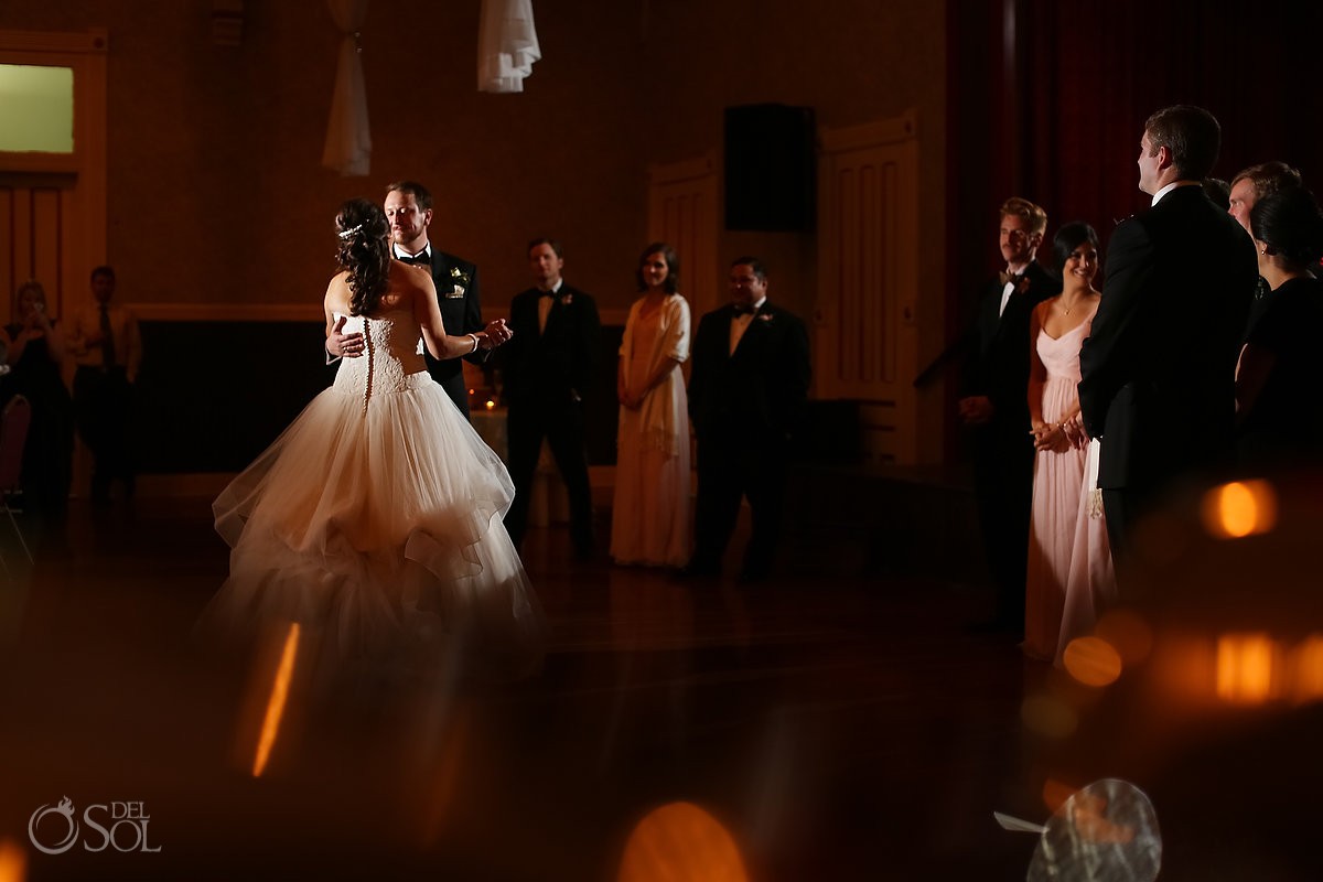 First dance wedding reception at the armory ballroom macon georgia