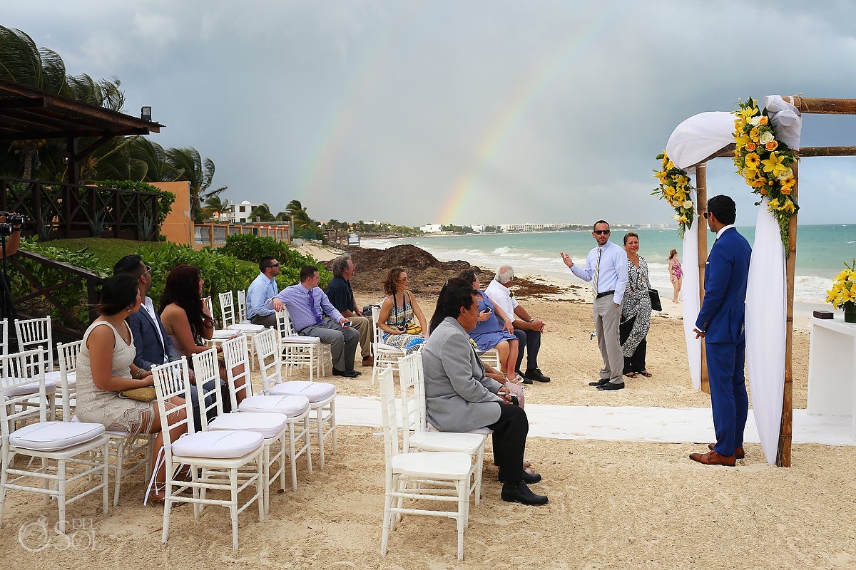 Now Sapphire Beach Wedding Ceremony RAINBOW