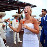 bride laughs twirl dance mariachi, cocktail hour Now Sapphire Beach Wedding, Riviera Maya, Mexico