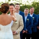 bride wipes groom's tears kleenex, Gazebo Wedding Banyan Tree Mayakoba, Riviera Maya, Mexico