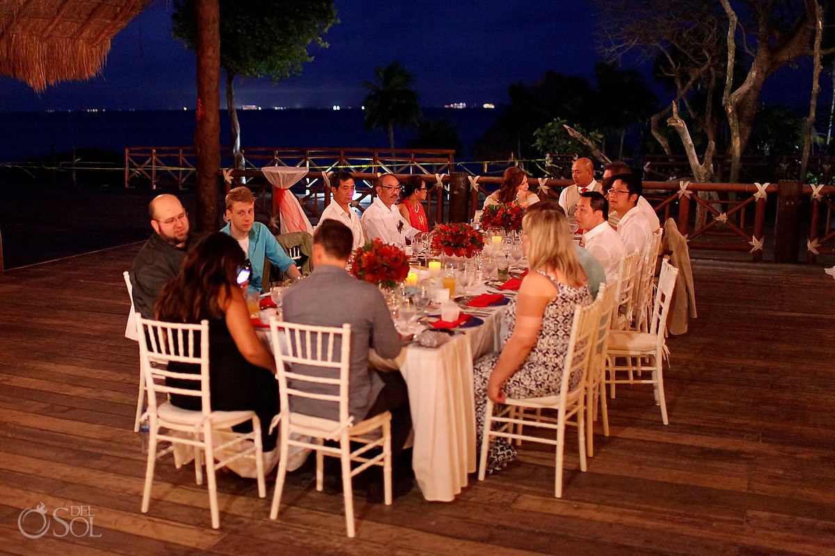 wedding reception dinner Occidental Grand Xcaret, Playa del Carmen, Mexico