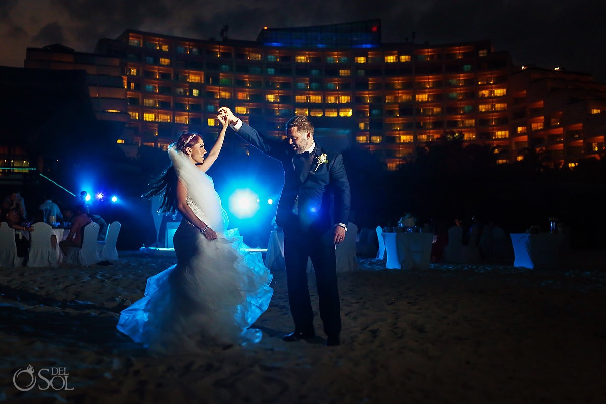 first dance beach wedding reception Live Aqua Cancun, Mexico