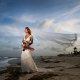 destination wedding beautiful asian bride bridal beach portrait, Valentin Imperial Maya, Playa del Carmen, Mexico