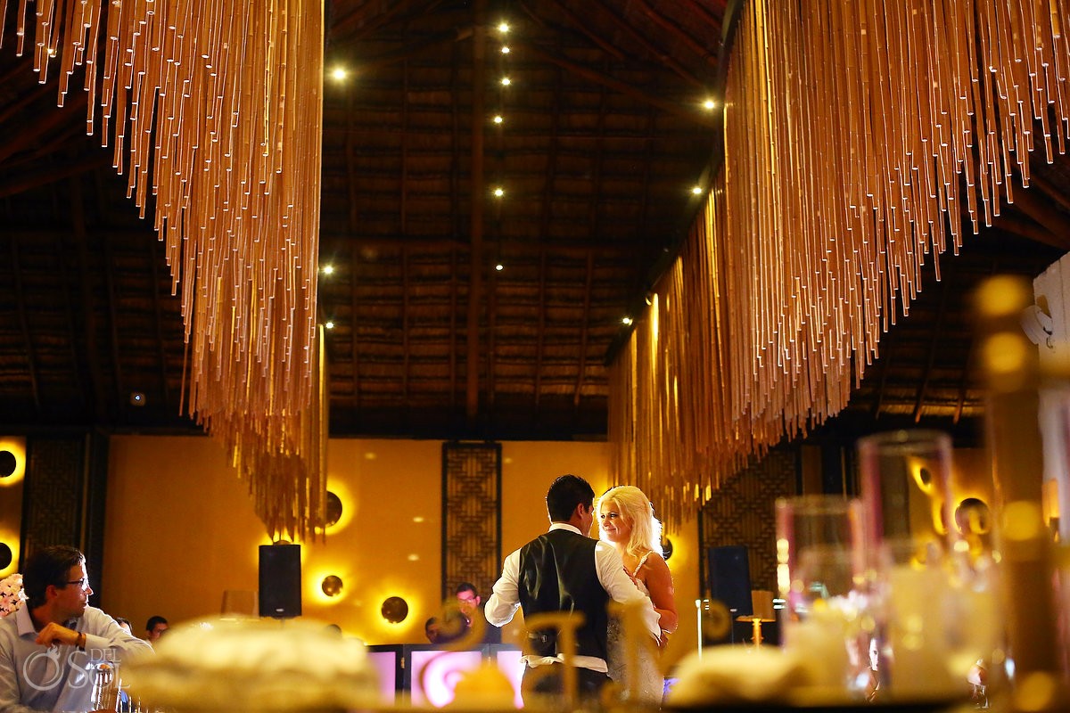 first dance destination wedding reception Gabi Club Paradisus La Perla, Playa del Carmen, Mexico.