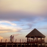 Amazing beach sunset portrait, wedding ideas #travelforlove, Destination Wedding Secrets Silversands gazebo Riviera Cancun, Mexico
