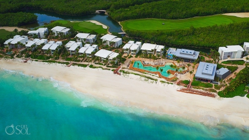 Drone photography view Hyatt Andaz Mayakoba Resort Riviera Maya Mexico