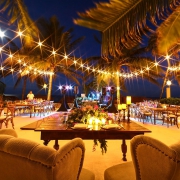 poolside destination wedding reception set up Playa del Carmen Boutique hotel Viceroy Riviera Maya