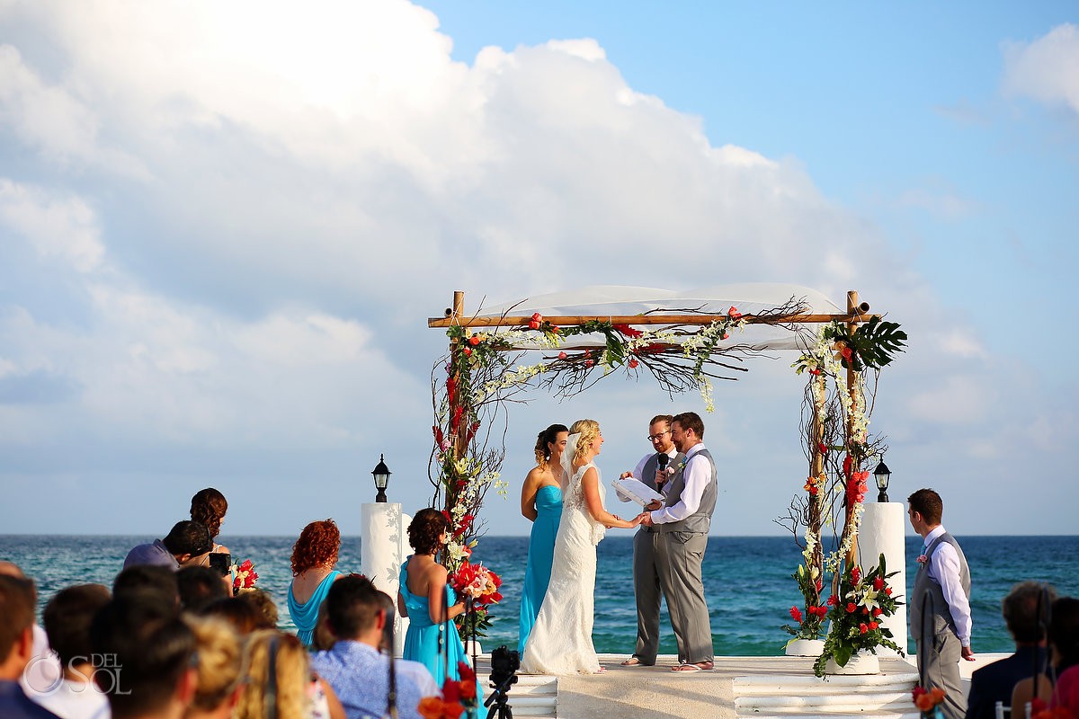 Riviera Maya Beach Wedding Ceremony Hacienda del Secreto Riviera Maya Playa del Secreto Mexico