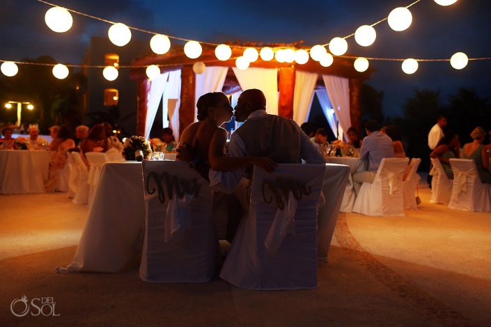night bride and groom portrait destination wedding Secrets Maroma Beach Riviera Cancun