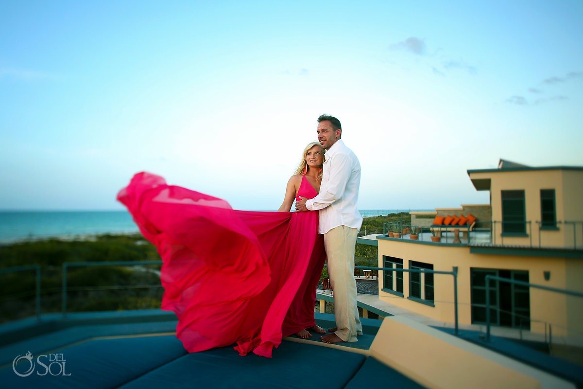 Nirvana Blue hotel Rio lagartos Mexico pink romance surprise vow renewal adventure