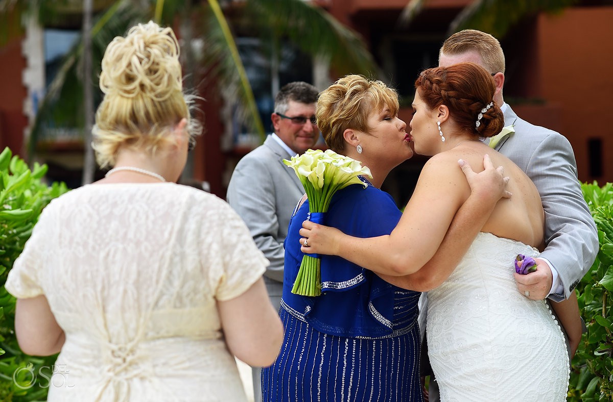Family wedding ceremony moments Zoetry Paraiso de la Bonita Riviera Maya, Mexico