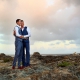 Beach wedding portrait groom and groom lighthouse Same sex Destination Wedding Hyatt Ziva Cancun Mexico