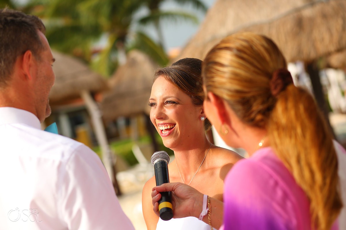 Bride ceremony vows Secrets Capri Riviera Cancun Playa del Carmen Mexico