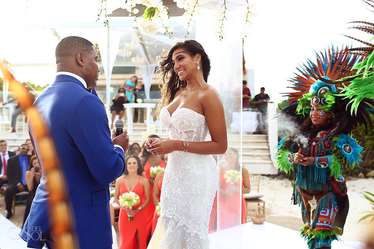 Kay Club Wedding vows Bahia Petempich Cancun Mexico