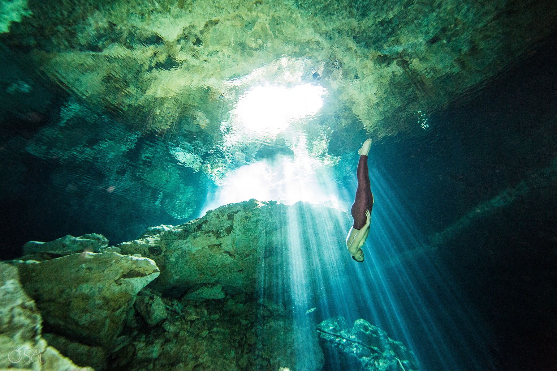 underwater dancer fine art photography Cenote Riviera Maya Mexico #aworldofitsown