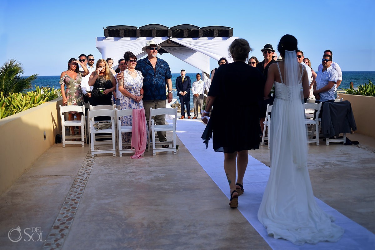 Now Jade Wedding Riviera Cancun bride entrance first look