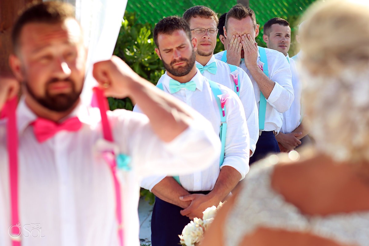 groomsman crying Secrets Capri South Beach Wedding