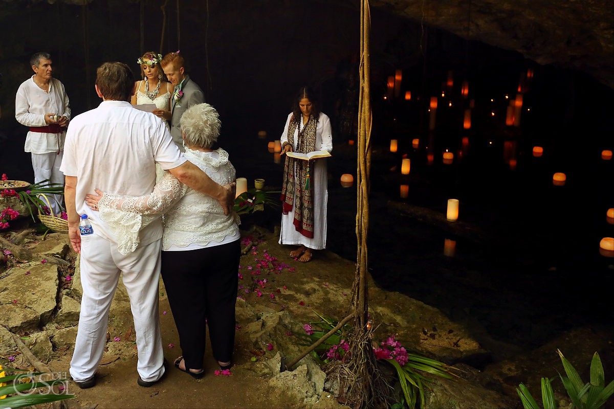 Cenote wedding spiritual ceremony Riviera maya Mexico