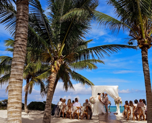 Caribbean Sea wedding ceremony Akumal Bay Beach and Wellness Resort