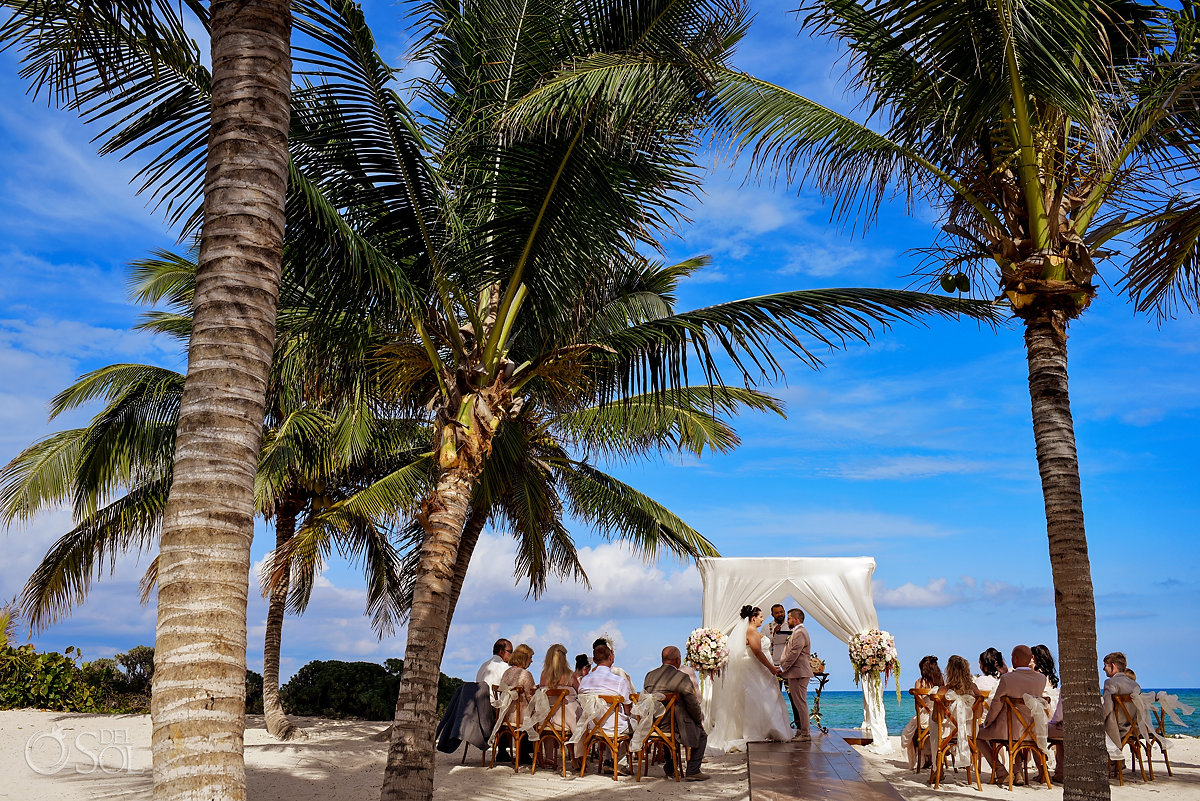 Akumal Bay Resort Beach Wedding Ceremony set up #TravelForLove Riviera Maya Mexico