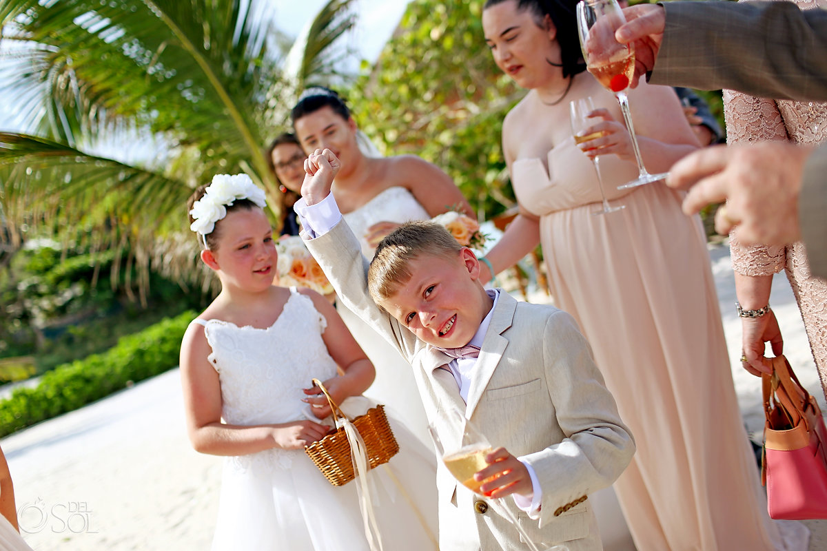 Happy Kids Akumal Bay Beach Wedding