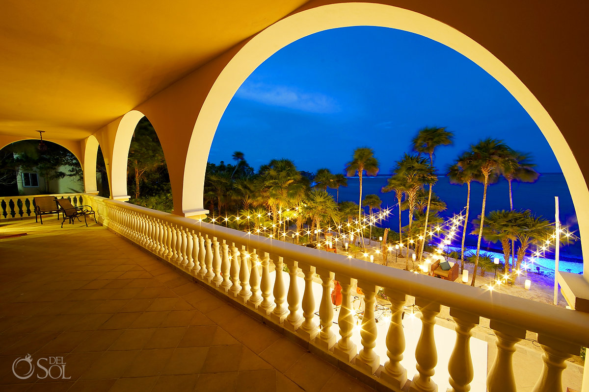 long exposure destination wedding reception scene setter Villa Orquidea Tankah Riviera Maya