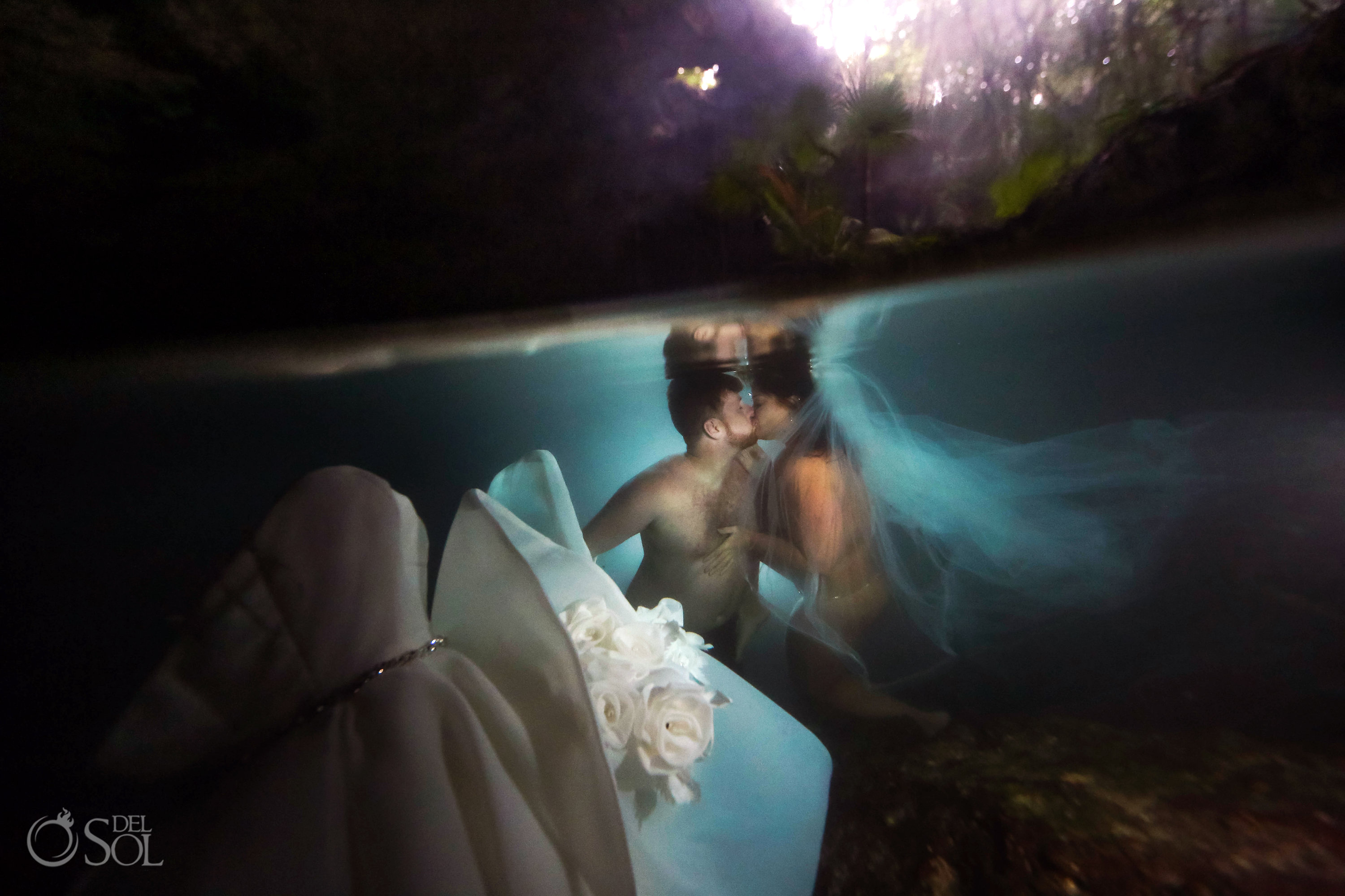 Adam and eve trash the dress underwater nude photo