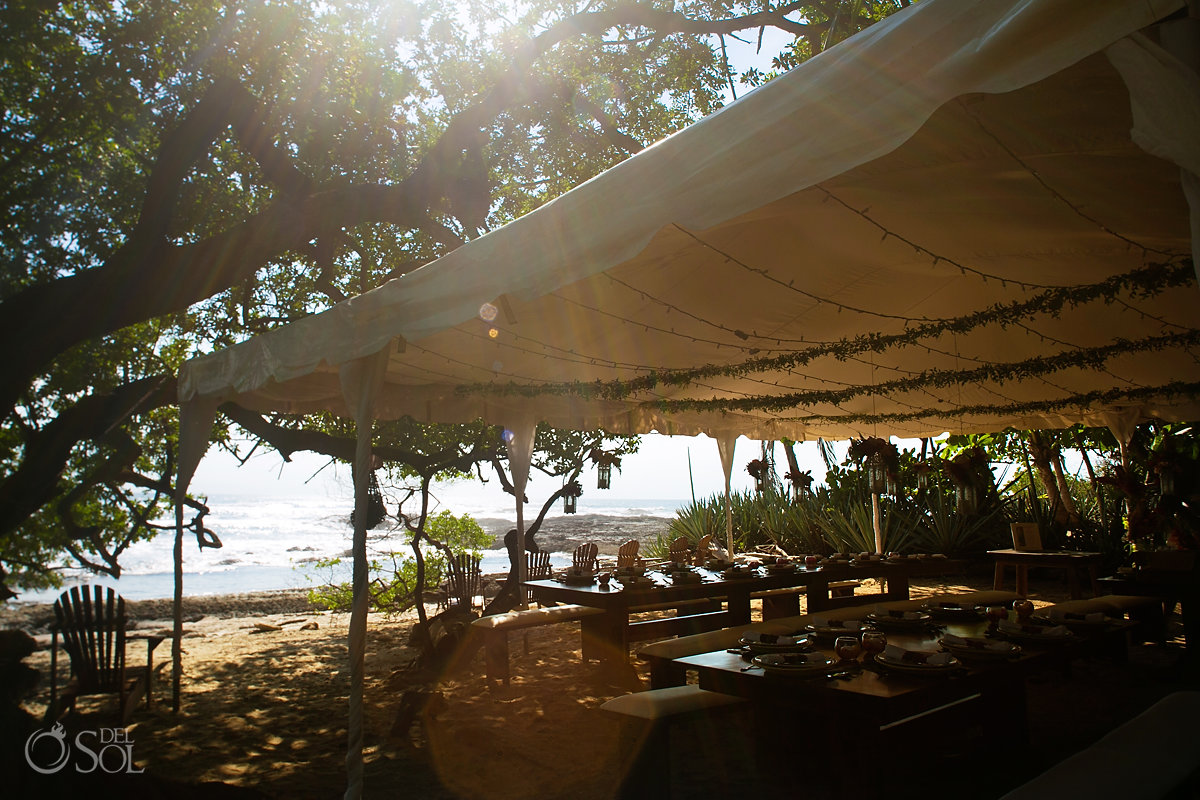 Playa Langosta Beach Front Wedding Reception decoration Guanacaste Costa Rica 