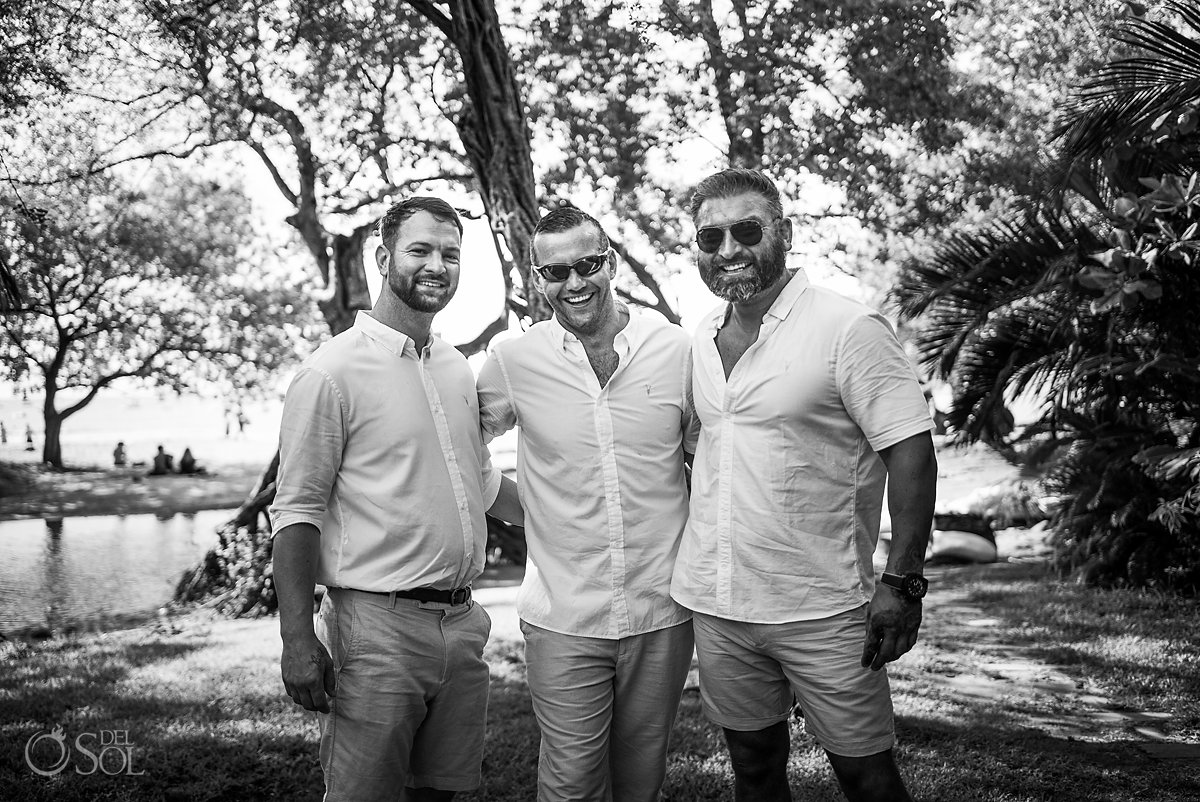 Grooms Wedding Party Portrait Tamarindo Guanacaste Costa Rica 