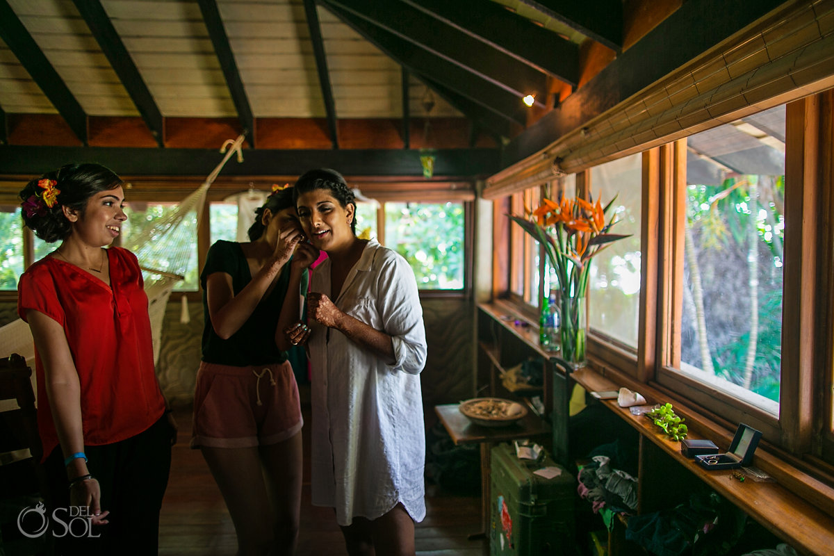 Hindu Bride Getting Ready at sueño del mar bed and breakfast