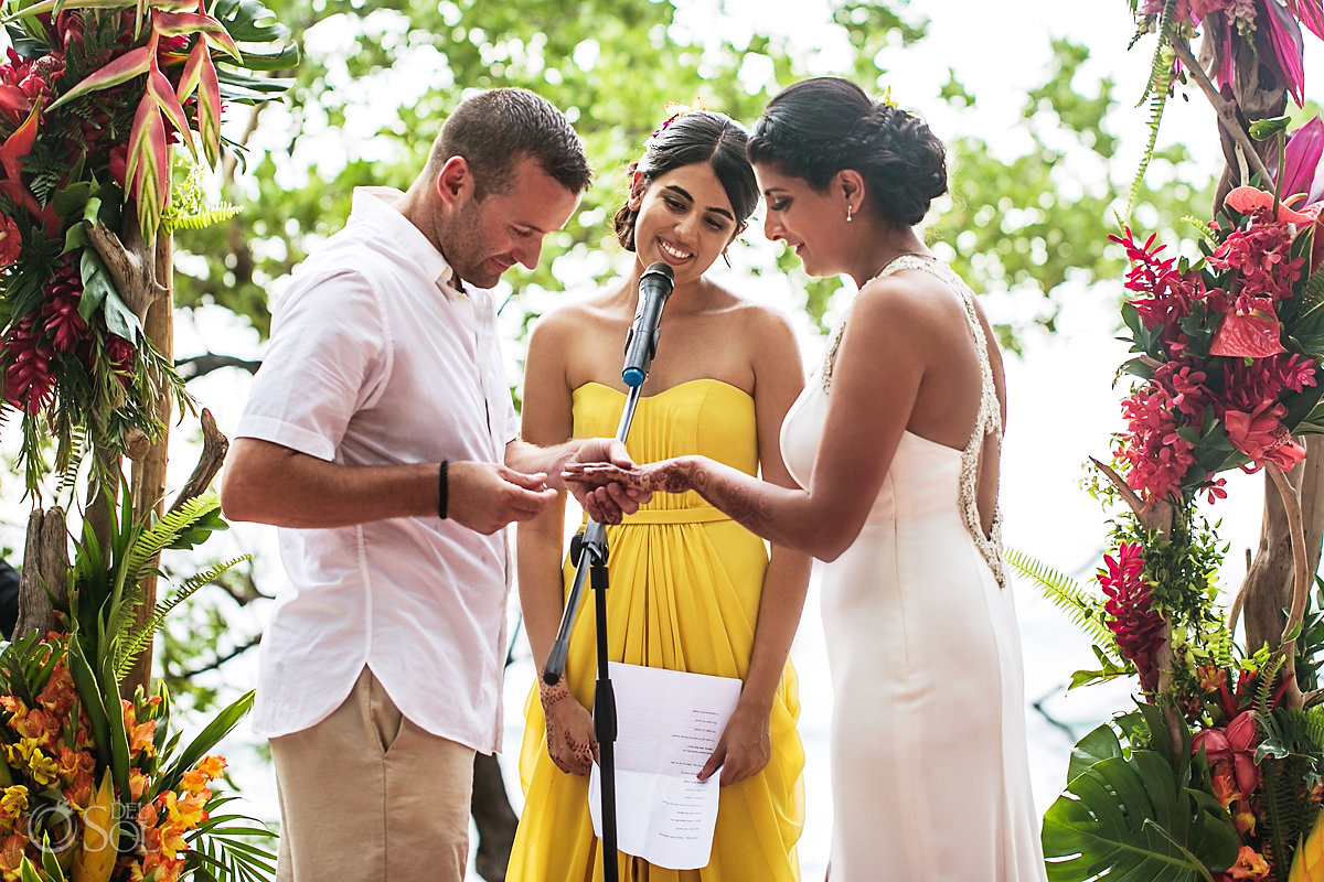 exchange of rings guanacaste costa rica wedding